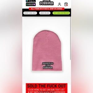 A$$holes live forever new beanie